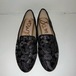 Sam Edelman Black Leopard Loafers